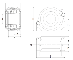 Extreme Bearing EXC Lagergehäuse Skizze